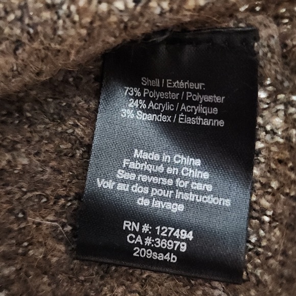 HEARTLOOM “CELINE MARLED” BROWN HEATHER SWEATER - Picture 7 of 7